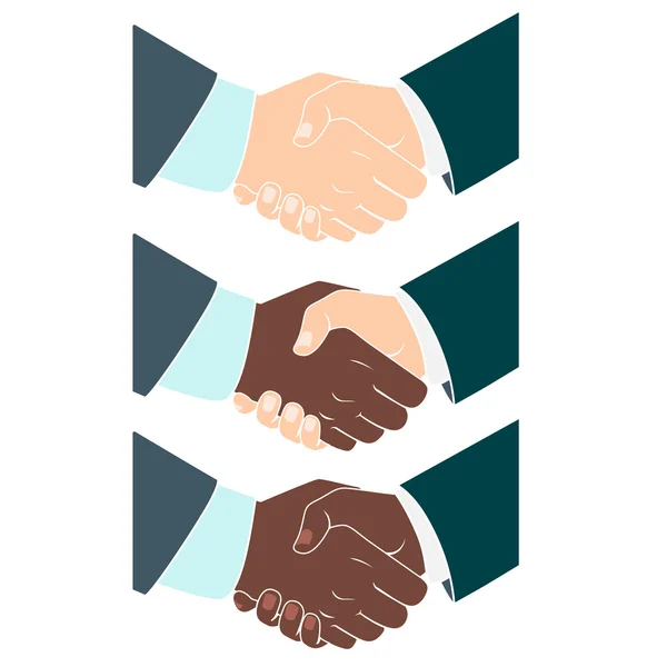 Handshake. Flat style — Stock Vector