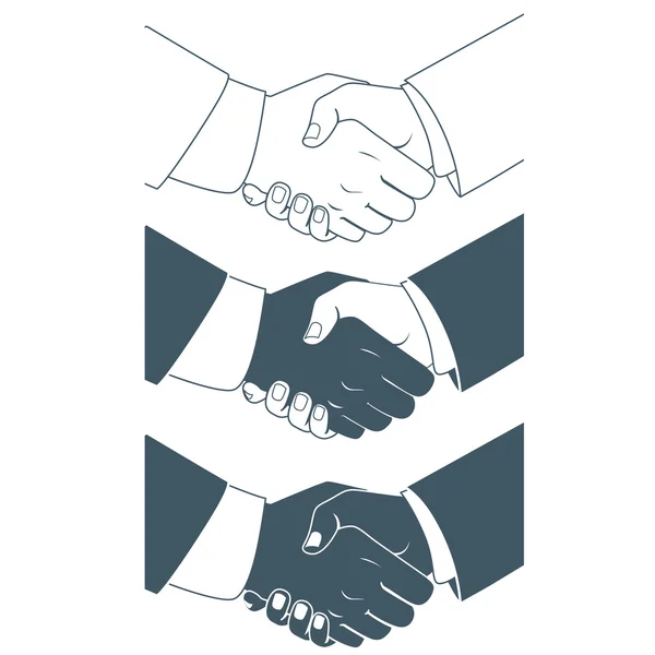 Handshake. Flat style — Stock Vector