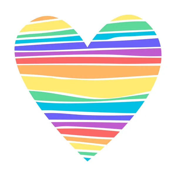 Coração arco-íris — Vetor de Stock