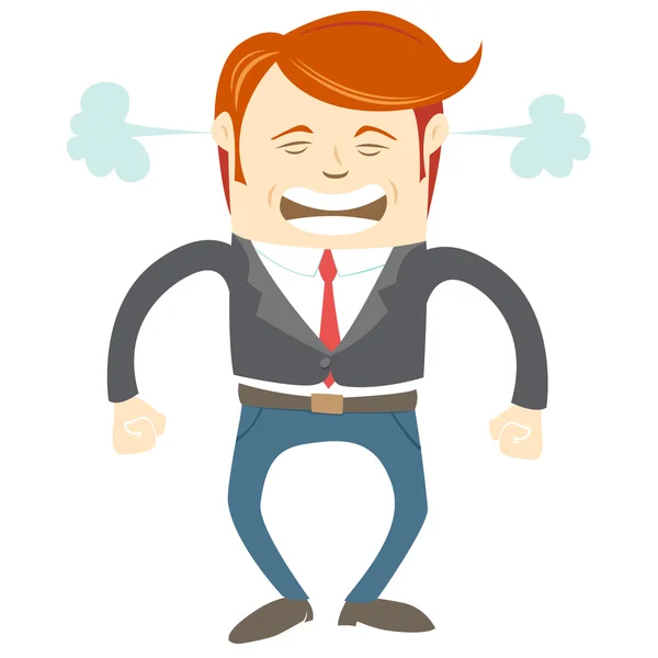 Angry office man — Stock Vector