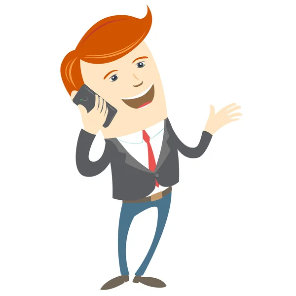 Office man phone talking — Stock Vector