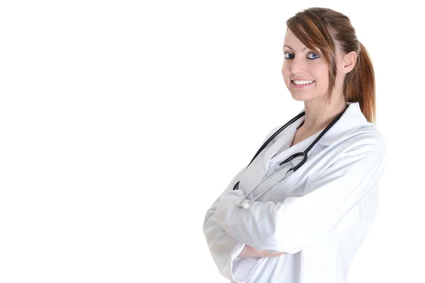 Studente medico femminile con stetoscopio — Foto Stock