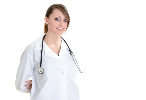 Studente medico femminile con stetoscopio — Foto Stock