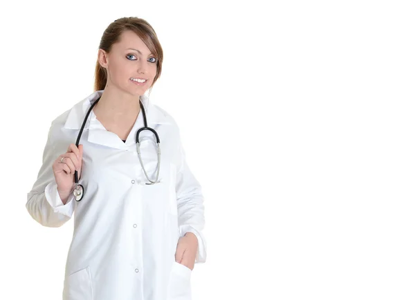 Student female doctor with stethoscope — Stock Photo, Image