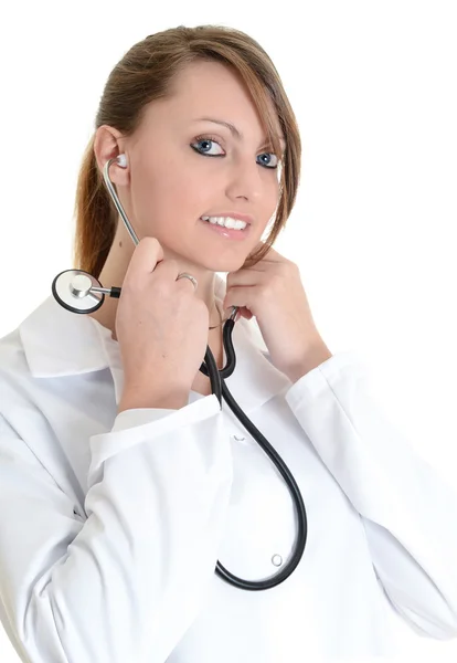 Student female doctor with stethoscope — Stock Photo, Image