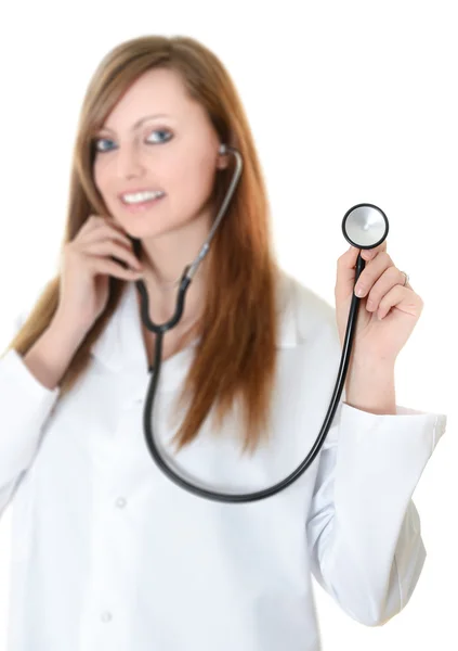 Student female doctor with stethoscope — Stock Photo, Image