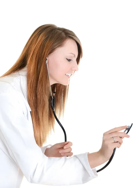 Student female doctor with stethoscope — Stock Photo, Image