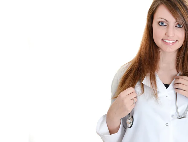 Student female doctor with stethoscope — Stock Photo, Image