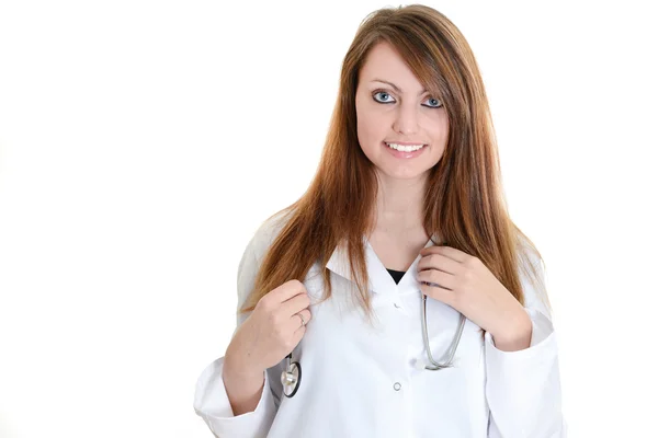 Student female doctor with stethoscope — Stock Photo, Image