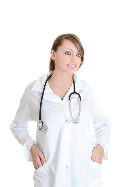 Student female doctor with stethoscope Royalty Free Stock Photos