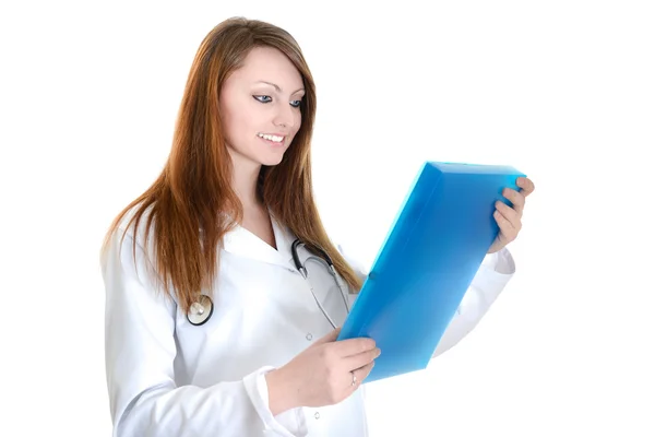 Student female doctor with stethoscope — Stock Photo, Image