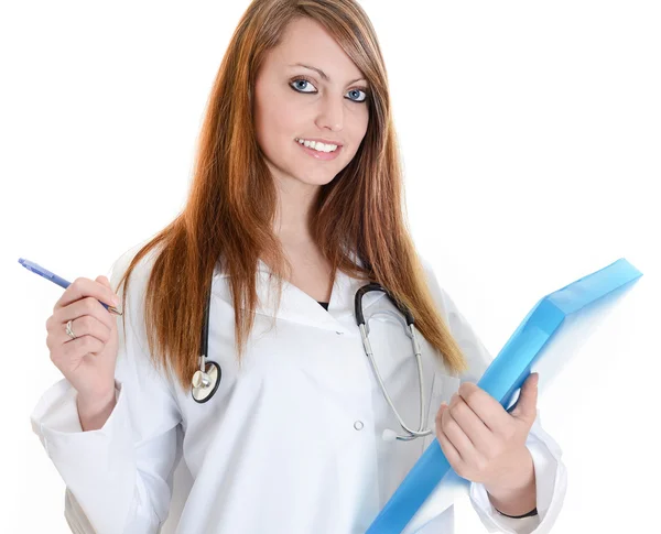 Student female doctor with stethoscope — Stock Photo, Image