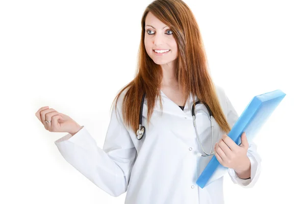 Dokter wanita mahasiswa dengan stetoskop — Stok Foto