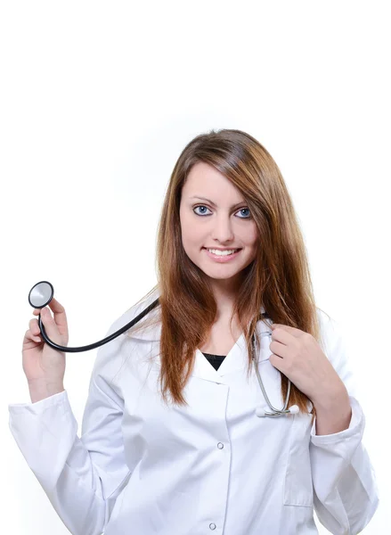 Student female doctor with stethoscope — Stock Photo, Image