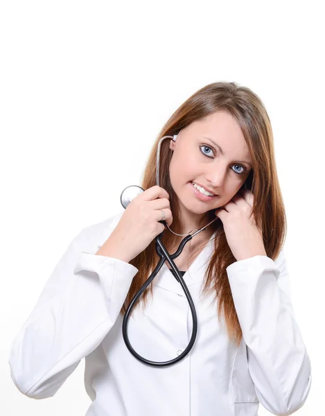 Student female doctor with stethoscope — Stock Photo, Image