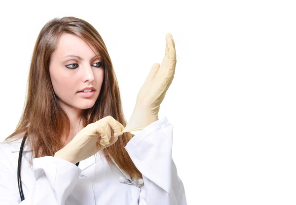 Female doctor preparing for work — Stock Photo, Image