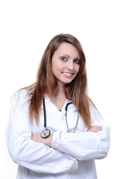 Student female doctor with stethoscope Stock Image