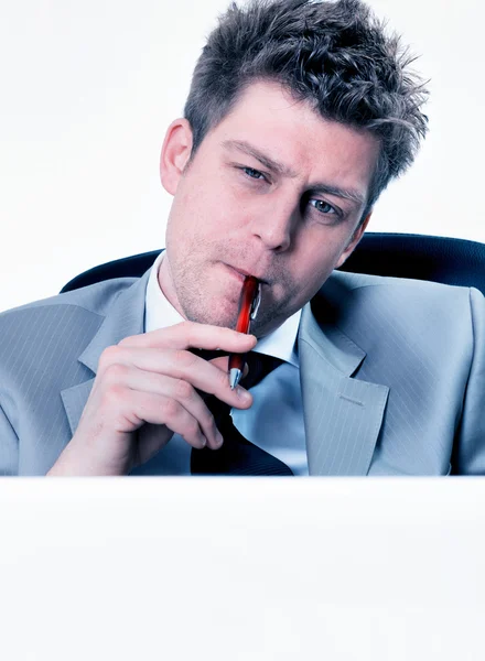 Manager highly concentrated — Stock Photo, Image