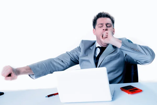 Relaxing break, of businessman at the office — Stock Photo, Image