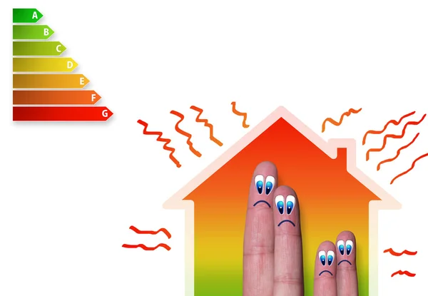 House with a bad energy classification — Stock Photo, Image