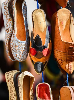 renkli Fas terlik, marrakesh