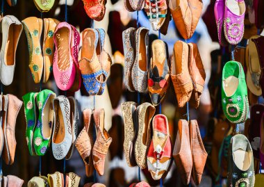 renkli Fas terlik, marrakesh