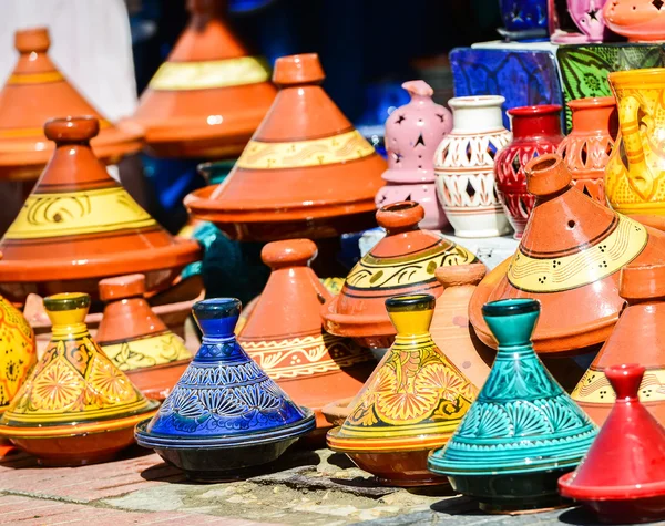 Традиционная марокканская керамика в Эс-Сувейре — стоковое фото