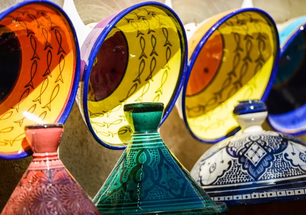 Traditional moroccan earthenware at Essaouira — Stock Photo, Image