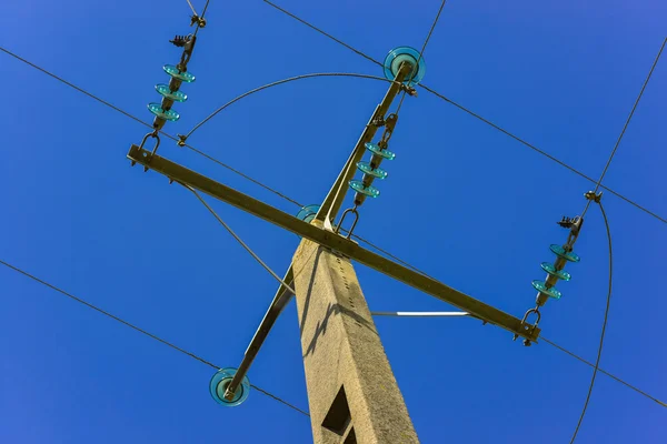 Wire on a power pole - Street Light — Stock Photo, Image