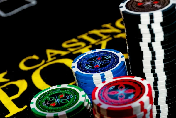 ポーカーチップのスタック — ストック写真