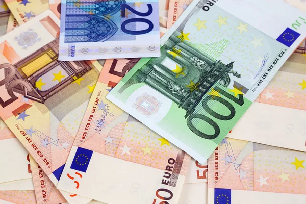 A lot of euro banknotes — Stock Photo, Image