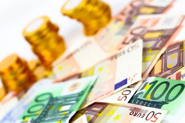 A lot of euro banknotes — Stock Photo, Image