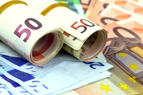 A lot of euro banknotes — Stock Photo, Image