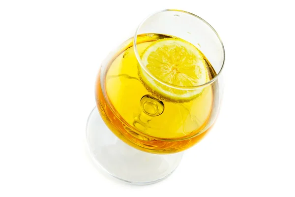 Limon na alkohol szkła — Zdjęcie stockowe