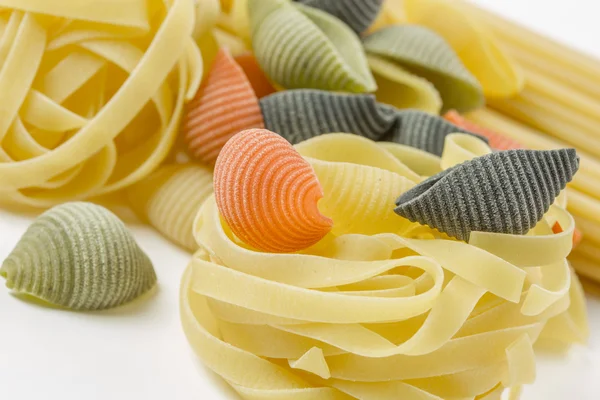 Closeup shoot of different types of pasta — Stock Photo, Image