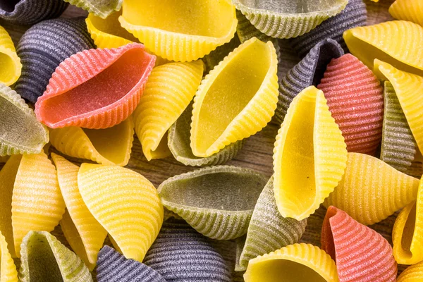 Uncooked Italian conchiglie pasta — Stock Photo, Image
