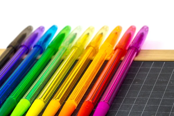 Closeup on colorful school supplies — Stock Photo, Image