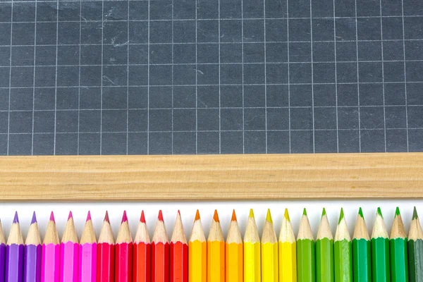Closeup on colorful school supplies — Stock Photo, Image