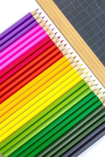 Closeup on colorful school supplies — Stock Photo, Image