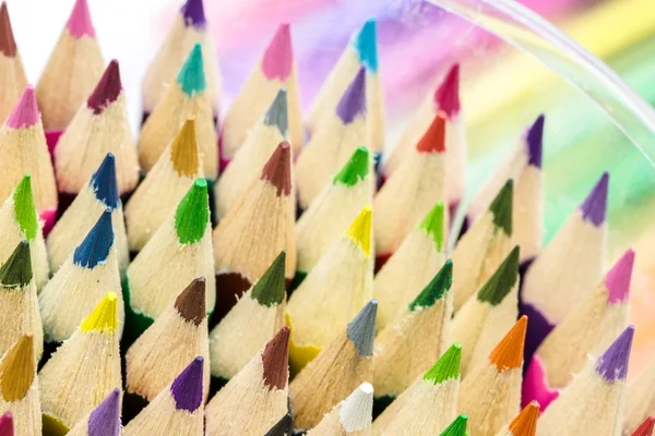 Yakın çekim çok renkli kalem ipuçları — Stok fotoğraf