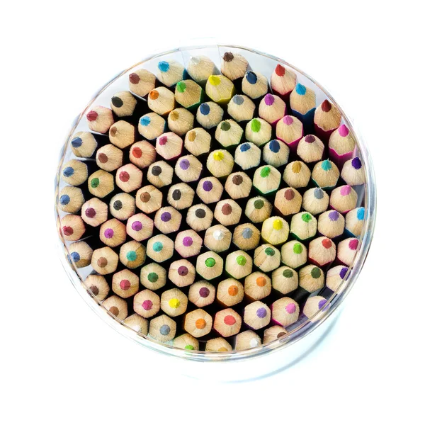 Close-up of multicolored crayon tips — Stock Photo, Image