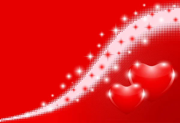 Valentinstag roter Hintergrund — Stockvektor