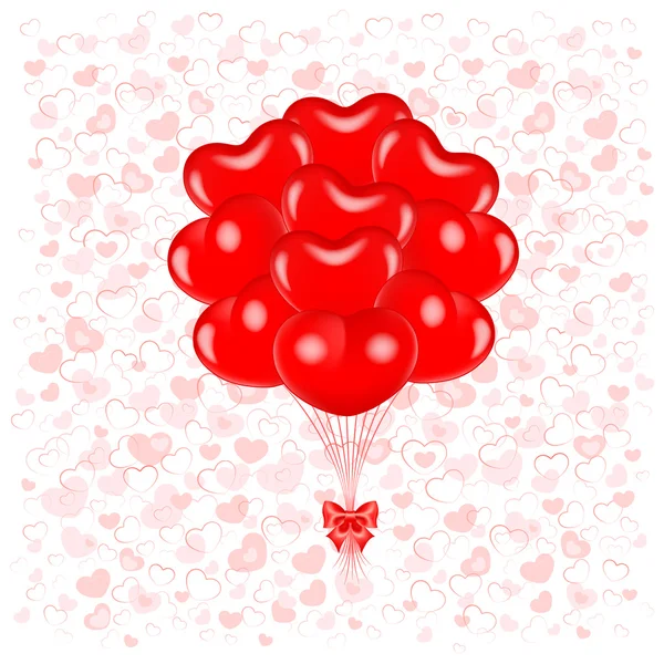 Rode ballonnen — Stockvector