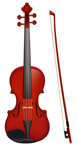 Geige mit dem Geiger — Stockvektor