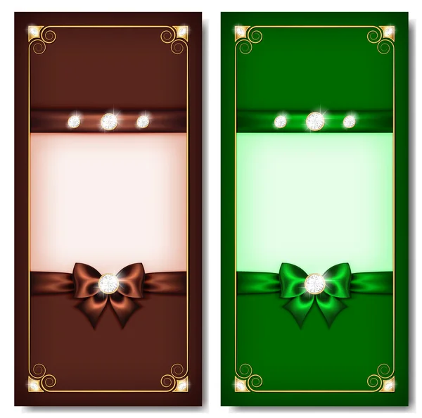 Tebrik kartları kahverengi ve yeşil