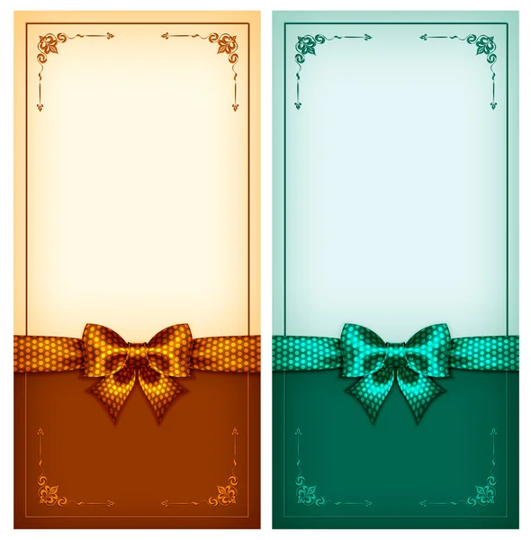 Vintage tebrik kartları altın ve yeşil