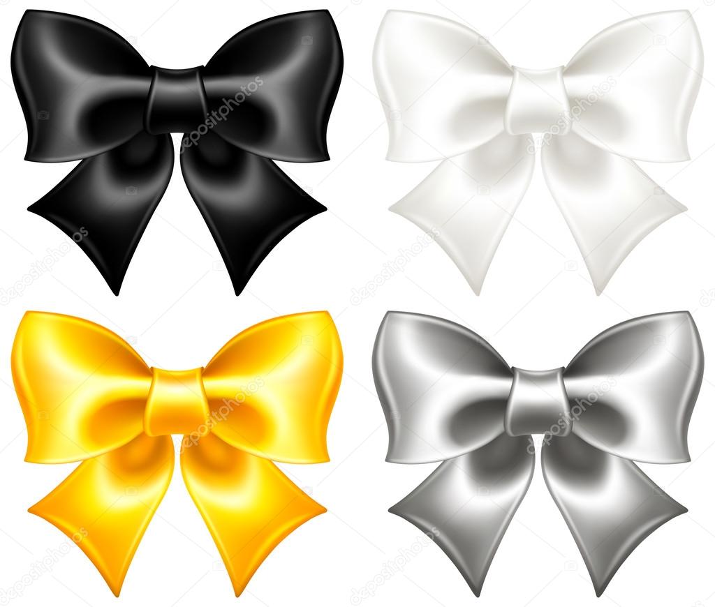 Festive bows black and gold