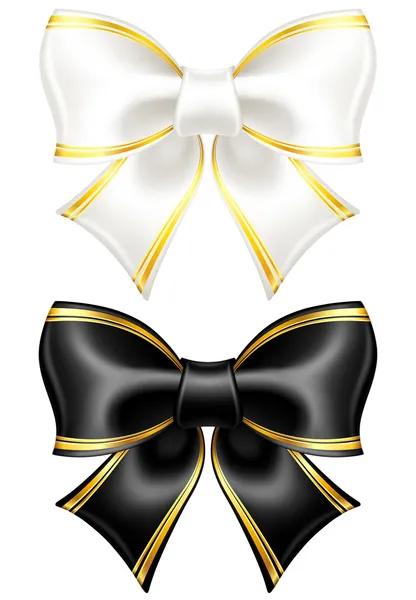 siyah ve beyaz altın kenar ile yay