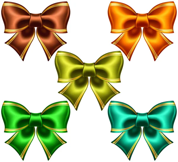 Festive bows with golden edging — Stock Vector