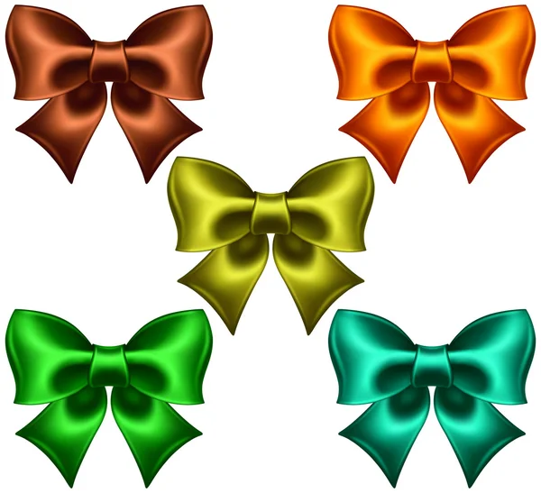Colored bows — Stock Vector